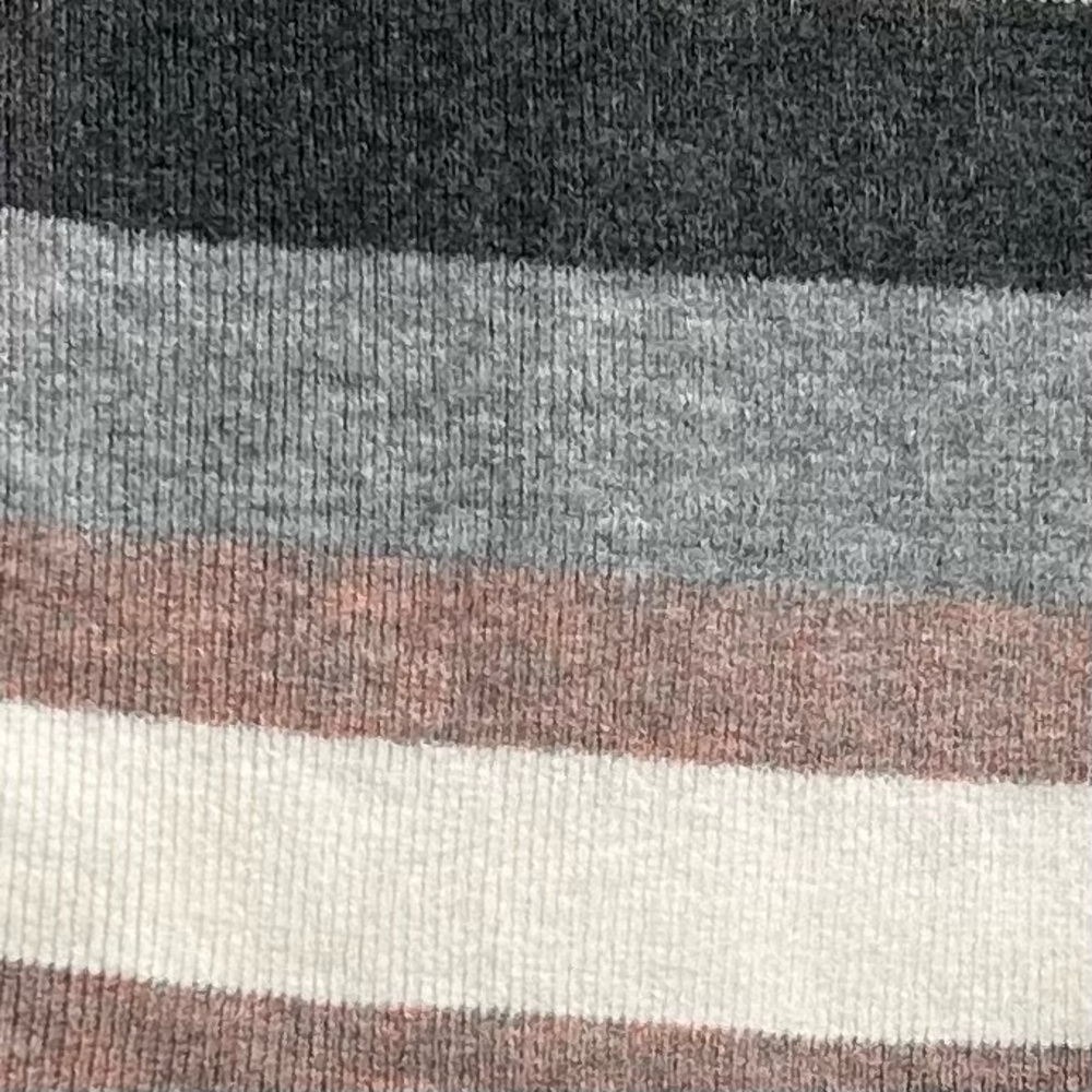 STITCHES & STRIPES Elaine Cardigan Sweater Grey Cream Pink Color Block Long L - Picture 4 of 11